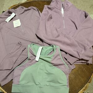 Fabletics Lavender and Mint Activewear Set
